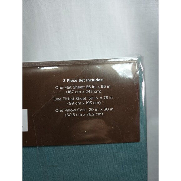 Comfort Bay Twin Size Sheet Set Blue 3pc Microfiber Luxuriously Soft Bedding - Picture 3 of 5